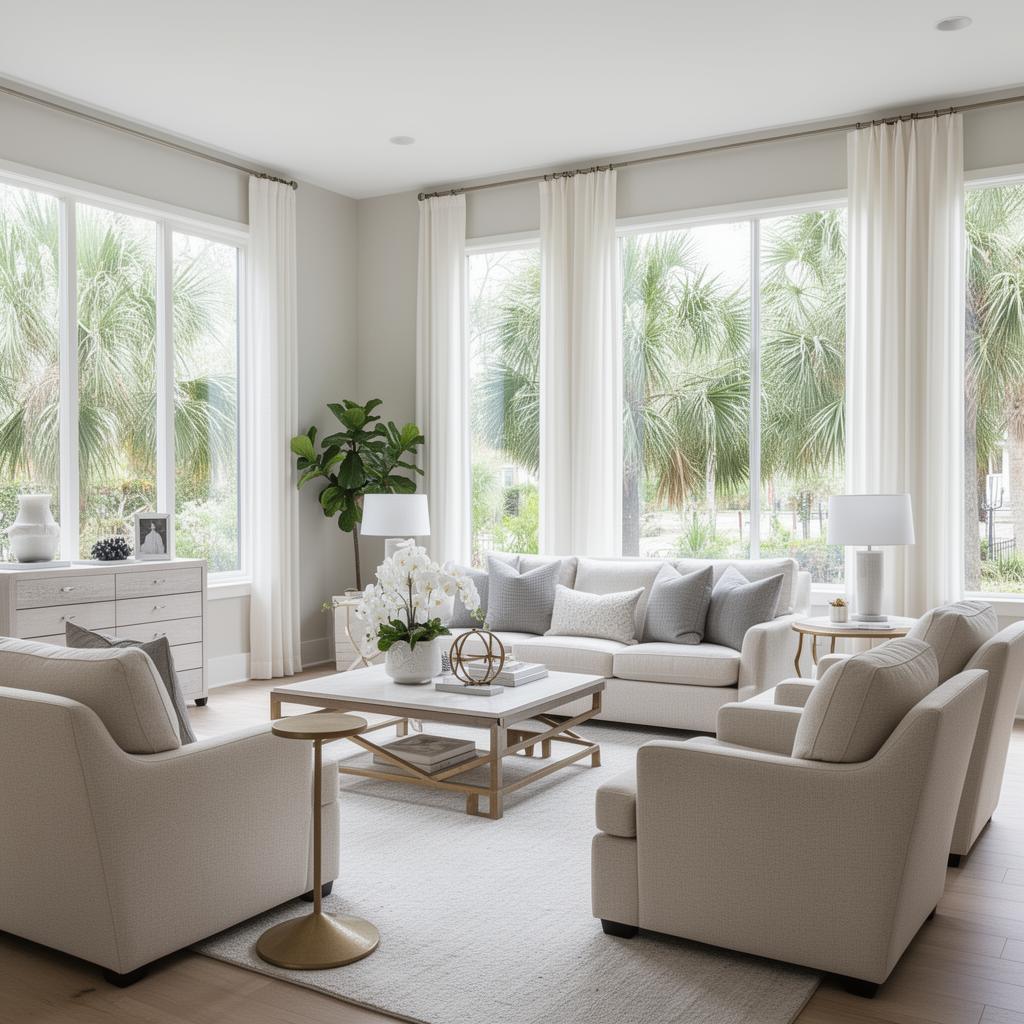 South Tampa staged living room
